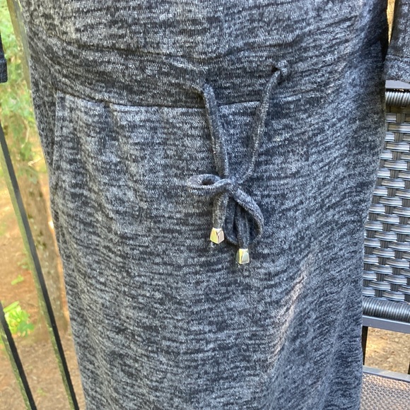 Pescara dark gray dress with pockets and rope belt sz. L - Picture 2 of 5